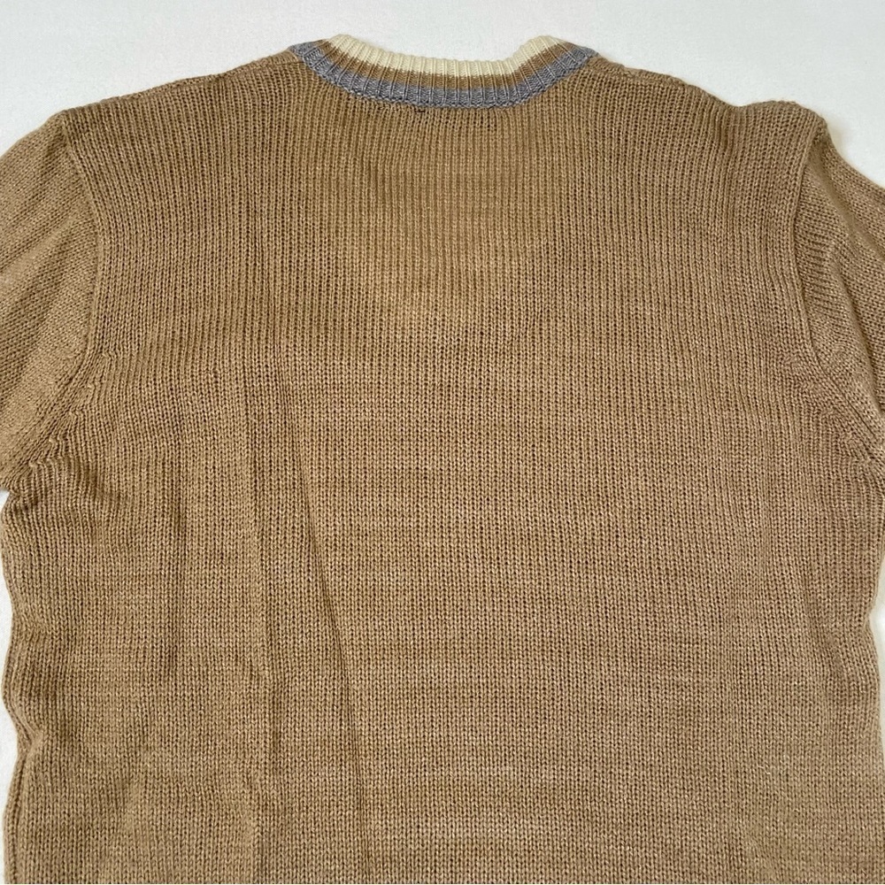 VTG cable knit v neck sweater medium - Picture 5 of 10